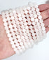 Matte White Jade Gemstone Beads, 8mm, Round